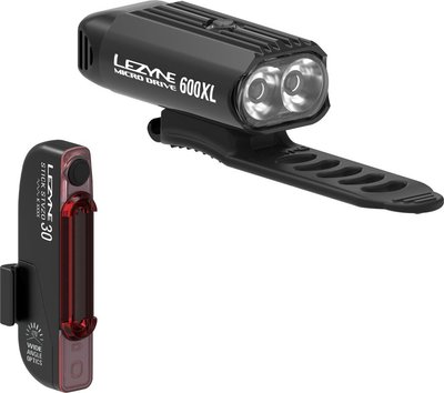 Комплект велосвета Lezyne Micro Drive 600/Stick Drive, black (GNT-LZN-MCR-XL-STICK-PAIR)