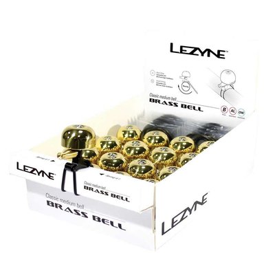 Набір дзвоників Lezyne Classic Brass Bell Box, Brass/Black, M, 16 шт (4712805 992621)