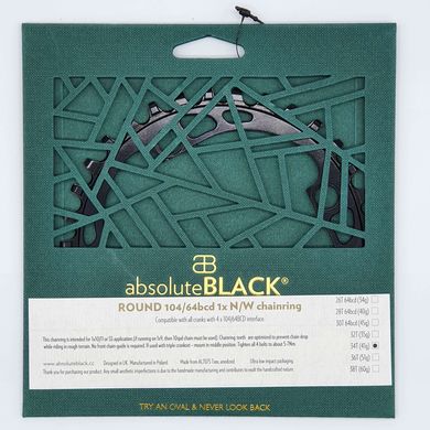 Зірка шатунів absoluteBLACK для Shimano XX1 -104/34T чорна (SH34BK)