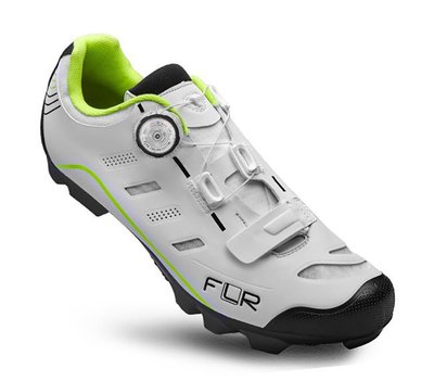 Велосипедні туфлі МТБ FLR F-75 (зі шкарпетками Elite), white/neon yellow, 38 (F75WTY38)