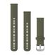 Ремінець Garmin Quick Release Vivomove Style Band 20mm, Silicone Band, Silver/Moss Green (010-12924-11)