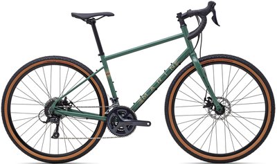 Гравийный велосипед Marin FOUR CORNERS 2021, XL, Gloss Green/Tan (SKD-32-37)