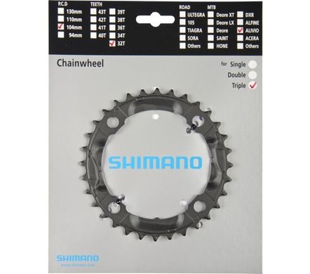 Зірка шатунів Shimano FC-M430-8 ALIVIO, 32зуб, чорн (Y1M098050)