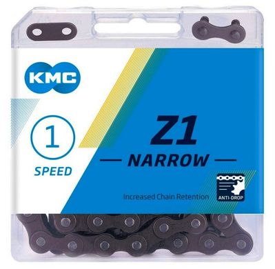 Ланцюг KMC Z1 Narrow Brown 1 швидкість 112 ланок + замок, Brown (KMC Z1-N_B)