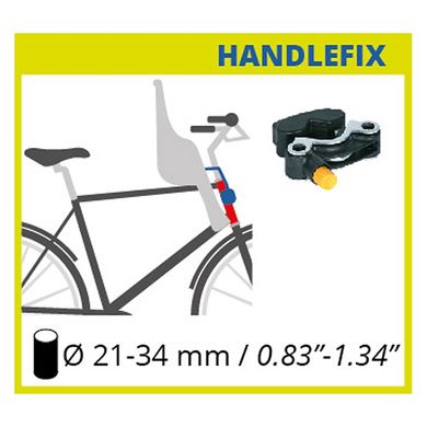 Велокресло детское Bellelli Tatoo Plus Handlefix переднее Dark Grey / Red (BLLSAD-56-87)
