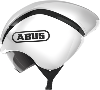 Велошолом ABUS Gamechanger TT Shiny White, L (58-61 cm) (ABS 878909)