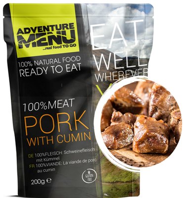 Готова їжа Adventure Menu 100% Pork with cumin свинина з тмином, 100% м'ясо, Готова їжа