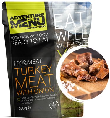 Готова їжа Adventure Menu 100% Turkey meat with onion м'ясо индички з цибулею, Готова їжа