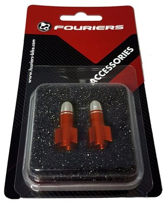 Ковпачки на вентиль Fouriers Rocket/Ракета Presta/Schrader алюміній 7г/пара, Orange (VL-PE006-008)