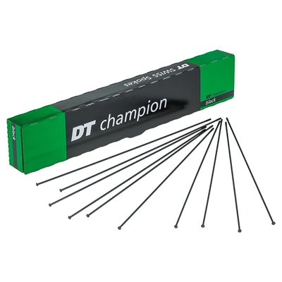 Спиці прямі DT Swiss Сhampion Straight Pull, 2.0мм x 280мм, Black, 100шт (SCHS20280S0100)