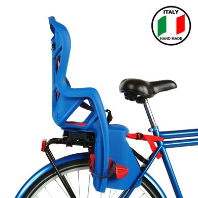 Заднее велокресло детское Bellelli Pepe Сlamp (на багажник) до 22кг, Blue/Red (01PPM00001)