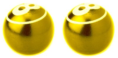 Ковпачки на вентиль шини Fouriers US002 Ball Schrader алюміній 13г/пара, Gold (VL-US002-004)