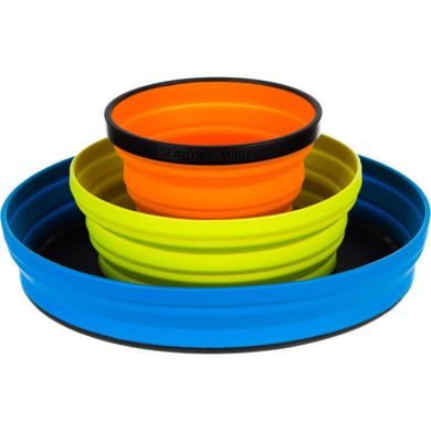 Набір складаний посуду X-Set 3 Mix color від Sea to Summit (STS AXSET3)