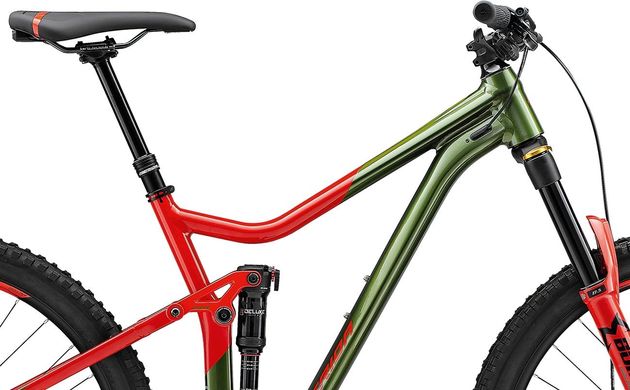 Велосипед двохпідвіс MERIDA ONE-FORTY 700, GREEN/RED, M (6110878516)