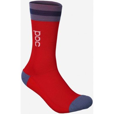 Шкарпетки велосипедні POC Essential Mid Length Sock, Calcite Blue / Prismane Red, L (PC 651338282LRG1)