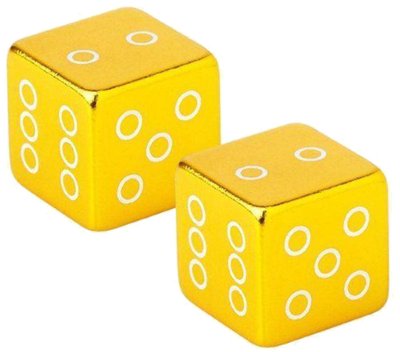 Ковпачки на вентиль шини Fouriers US001 Cube/Кубик Schrader алюміній 18.7г/пара, Gold (VL-US001-004)