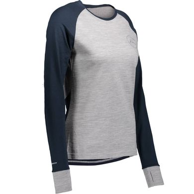 Термофутболка мужская Scott Defined Merino Longsleeve Shirt, Dark blue/Light grey melange, L (277772.7037.008)