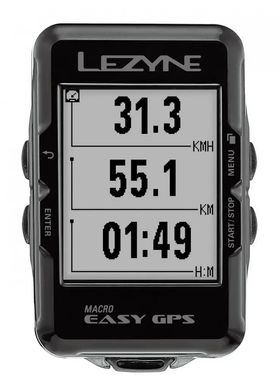 Велокомп'ютер Lezyne Macro Easy GPS, Black, Y13 (4712806 003029)