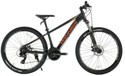 Велосипед підлітковий Winner Solid FX 26" 3x7 Black, 14" (WNR 22-345)