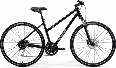 Велосипед жіночий міський MERIDA CROSSWAY 100, GLOSSY BLACK(MATT SILVER), XS (A62211A 00803)