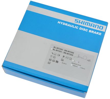 Гальмо дискове гідравлічне заднє Shimano MT200 (права ручка BL-MT200, каліпер, гідролінія 1700мм) (SHMO EMT200KRRXRA170)
