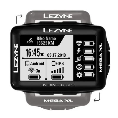 Велокомп'ютер Lezyne Mega XL GPS, Black, Y13 (4712805 996940)