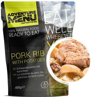 Готова їжа Adventure Menu Pork rib with potatoes свинячі реберця з відвареною картоплею, Готова їжа