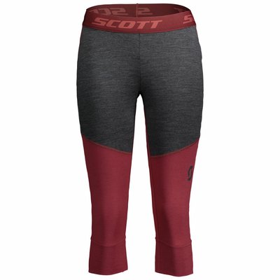 Термоштаны женские Scott W Defined Merino Pants, Dark grey melange/Ochre red, L (277794.7051.008)