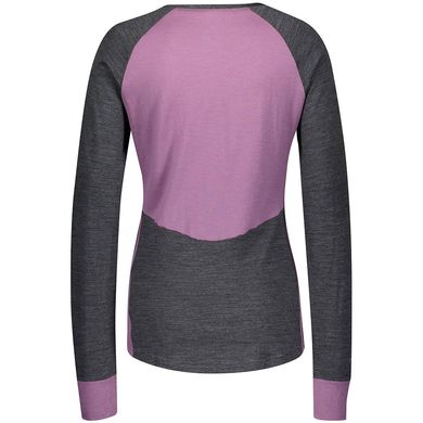 Термофутболка женская Scott W Defined Merino Longsleeve Shirt, Dark grey melange/Cassis pink, L (277793.6658.008)