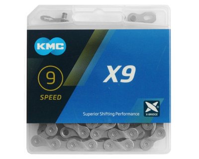 Ланцюг KMC X9 Grey x 116 ланок + замок ОЕМ (KMC X9-5(OEM)_GG)