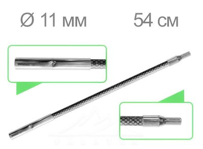 Секція дуги для намету кінцева під люверс фіберглас d11 mm (1 конектор, 54 см)
