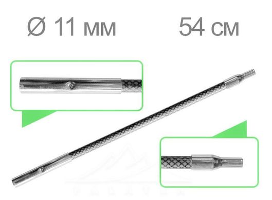 Секція дуги для намету кінцева під люверс фіберглас d11 mm (1 конектор, 54 см)