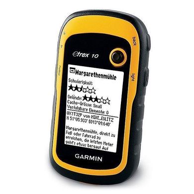 GPS-навігатор Garmin eTrex 10, Black/Yellow (753759975845)