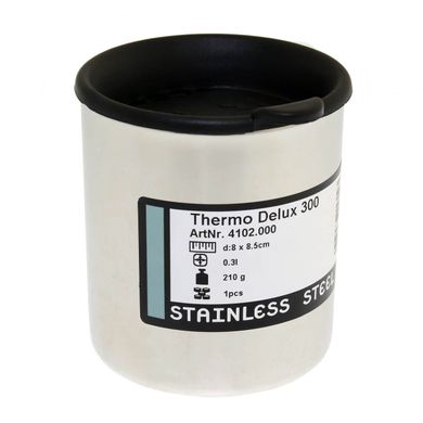 Термокружка з кришкою Tatonka Thermo Delux 300, Silver/Black (TAT 4102.000)