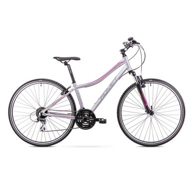 Велосипед Romet 19 Orkan 2 D серебряно-розовый 15 S