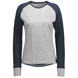 Термофутболка женская Scott W Defined Merino Longsleeve Shirt, Dark blue/Light grey melange, L (277793.7037.008)