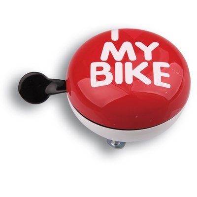 Звонок Green Cycle GBL-458 I love my bike, Red (BEL-53-21)
