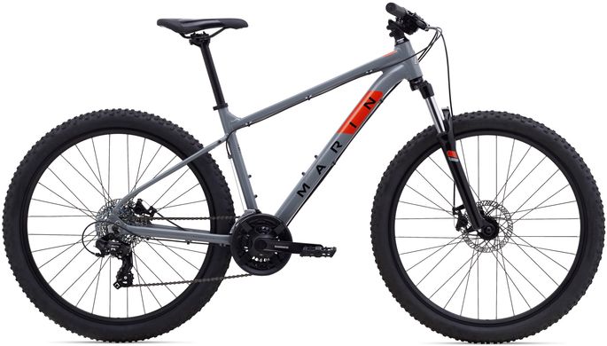 Велосипед гірський 29" Marin BOLINAS RIDGE 1, XL, 2023, Gloss Grey/Black/Roarange (SKD-43-52)