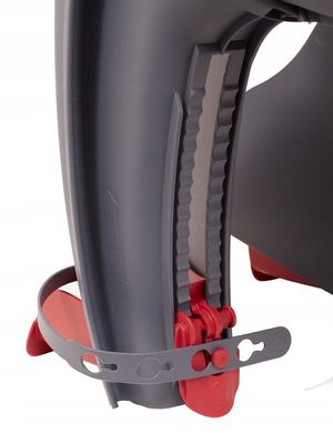 Дитяче велокрісло Bellelli Little Duck Сlamp на задній багажник до 22кг, Grey/Red (BLL SAD-25-27)