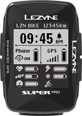 Велокомп'ютер Lezyne Super PRO GPS, Black, Y13 (4712806 002831)