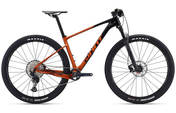 Велосипед гірський Giant XTC Advanced 29 2, 2022, Black/Amber Glow, L (2201063127)