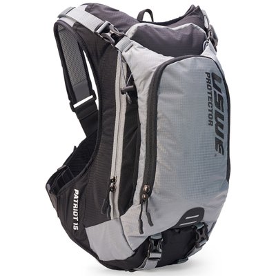 Рюкзак USWE Patriot Backprotector 15, защита спины, Black/Grey (BIB-76-89)