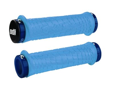 Гріпси ODI Grips Troy Lee Designs Signature MTB Lock-On Bonus Pack, Aqua w/Blue Clamps (D30TLAQ-U)