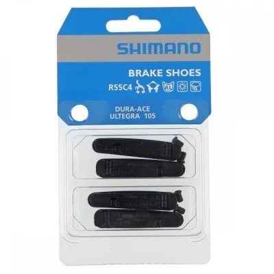 Тормозные резинки для обода Shimano R55C4 Dura-Ace, кассетная фиксация, комплект 2 пары (SHMO Y8L298062)
